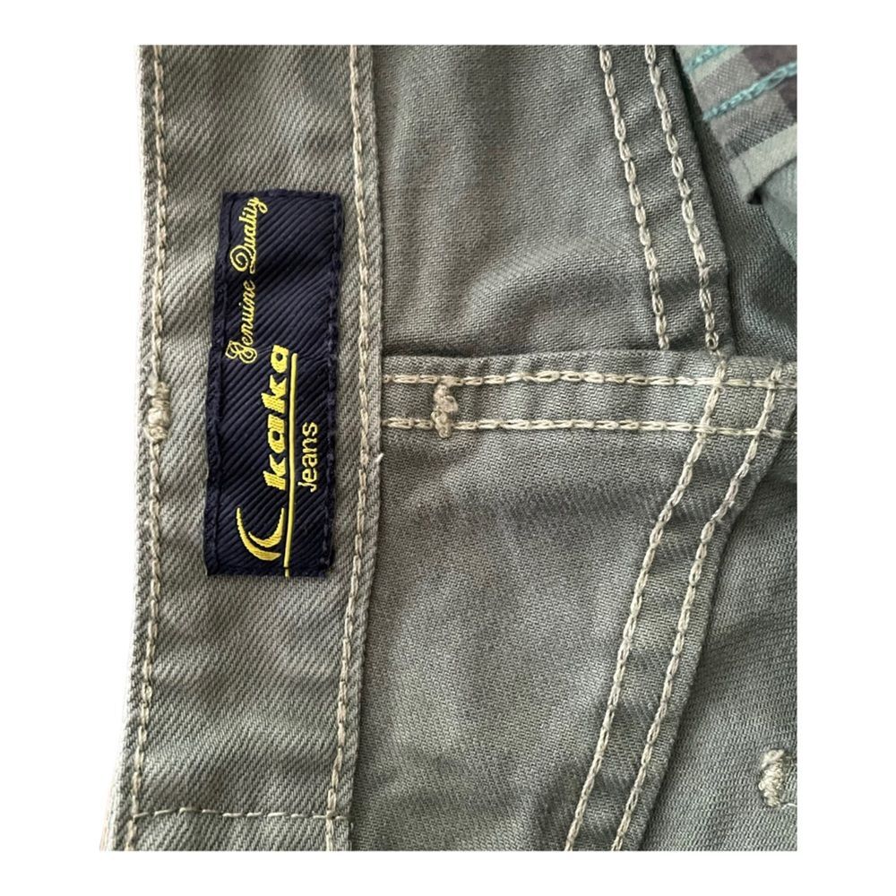 Kaka Premium  Green Denim Jeans Shorts Cut Off Size 28 Women’s. - Picture 4 of 7